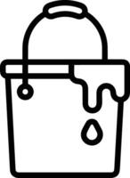 Bucket icon symbol vector image. Illustration of the bucket cleaning equipment washing outline design image. EPS 10