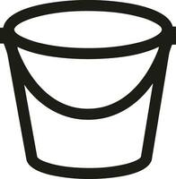 Bucket icon symbol vector image. Illustration of the bucket cleaning equipment washing outline design image. EPS 10