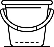 Bucket icon symbol vector image. Illustration of the bucket cleaning equipment washing outline design image. EPS 10