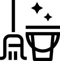 Bucket icon symbol vector image. Illustration of the bucket cleaning equipment washing outline design image. EPS 10