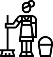 Bucket icon symbol vector image. Illustration of the bucket cleaning equipment washing outline design image. EPS 10