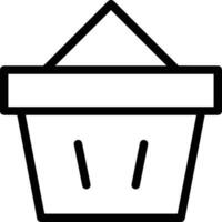 Bucket icon symbol vector image. Illustration of the bucket cleaning equipment washing outline design image. EPS 10
