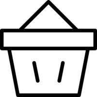 Bucket icon symbol vector image. Illustration of the bucket cleaning equipment washing outline design image. EPS 10