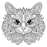 Ornamental Cat Coloring Pages photo