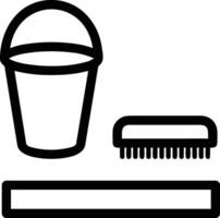 Bucket icon symbol vector image. Illustration of the bucket cleaning equipment washing outline design image. EPS 10