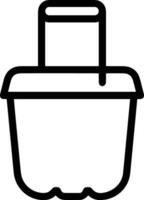 Bucket icon symbol vector image. Illustration of the bucket cleaning equipment washing outline design image. EPS 10