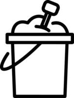 Bucket icon symbol vector image. Illustration of the bucket cleaning equipment washing outline design image. EPS 10