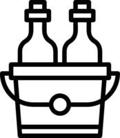 Bucket icon symbol vector image. Illustration of the bucket cleaning equipment washing outline design image. EPS 10