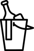 Bucket icon symbol vector image. Illustration of the bucket cleaning equipment washing outline design image. EPS 10