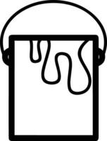 Bucket icon symbol vector image. Illustration of the bucket cleaning equipment washing outline design image. EPS 10