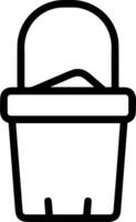 Bucket icon symbol vector image. Illustration of the bucket cleaning equipment washing outline design image. EPS 10