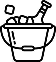 Bucket icon symbol vector image. Illustration of the bucket cleaning equipment washing outline design image. EPS 10