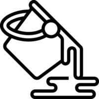 Bucket icon symbol vector image. Illustration of the bucket cleaning equipment washing outline design image. EPS 10