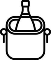 Bucket icon symbol vector image. Illustration of the bucket cleaning equipment washing outline design image. EPS 10