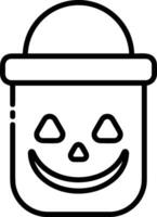 Bucket icon symbol vector image. Illustration of the bucket cleaning equipment washing outline design image. EPS 10