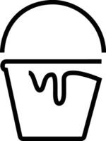 Bucket icon symbol vector image. Illustration of the bucket cleaning equipment washing outline design image. EPS 10