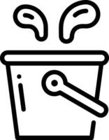 Bucket icon symbol vector image. Illustration of the bucket cleaning equipment washing outline design image. EPS 10