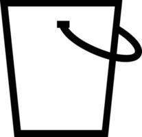 Bucket icon symbol vector image. Illustration of the bucket cleaning equipment washing outline design image. EPS 10