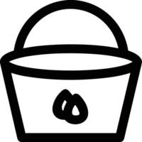 Bucket icon symbol vector image. Illustration of the bucket cleaning equipment washing outline design image. EPS 10