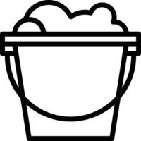 Bucket icon symbol vector image. Illustration of the bucket cleaning equipment washing outline design image. EPS 10