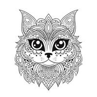 Ornamental Cat Coloring Pages photo