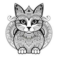 Ornamental Cat Coloring Pages photo