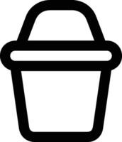 Bucket icon symbol vector image. Illustration of the bucket cleaning equipment washing outline design image. EPS 10