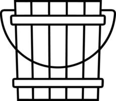 Bucket icon symbol vector image. Illustration of the bucket cleaning equipment washing outline design image. EPS 10