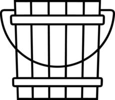 Bucket icon symbol vector image. Illustration of the bucket cleaning equipment washing outline design image. EPS 10