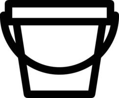 Bucket icon symbol vector image. Illustration of the bucket cleaning equipment washing outline design image. EPS 10