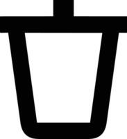 Bucket icon symbol vector image. Illustration of the bucket cleaning equipment washing outline design image. EPS 10