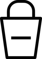 Bucket icon symbol vector image. Illustration of the bucket cleaning equipment washing outline design image. EPS 10