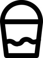 Bucket icon symbol vector image. Illustration of the bucket cleaning equipment washing outline design image. EPS 10