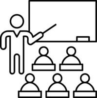 Teacher icon symbol vector image. Illustration of the training business school classroom icon design image.