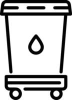 Bucket icon symbol vector image. Illustration of the bucket cleaning equipment washing outline design image. EPS 10