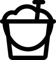 Bucket icon symbol vector image. Illustration of the bucket cleaning equipment washing outline design image. EPS 10