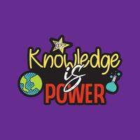 Knowledge is power Typography T-shirt Design. Motivational t-shirt design, Inspirational t-shirt design vector