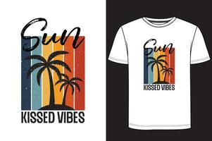 Sun kissed vibes t shirt design vector