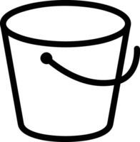 Bucket icon symbol vector image. Illustration of the bucket cleaning equipment washing outline design image. EPS 10