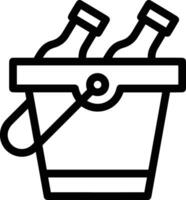 Bucket icon symbol vector image. Illustration of the bucket cleaning equipment washing outline design image. EPS 10