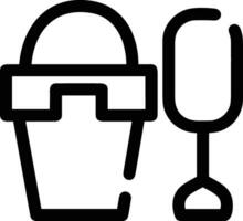 Bucket icon symbol vector image. Illustration of the bucket cleaning equipment washing outline design image. EPS 10