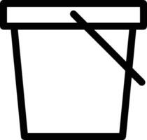 Bucket icon symbol vector image. Illustration of the bucket cleaning equipment washing outline design image. EPS 10