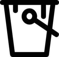 Bucket icon symbol vector image. Illustration of the bucket cleaning equipment washing outline design image. EPS 10