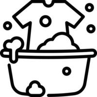 Bucket icon symbol vector image. Illustration of the bucket cleaning equipment washing outline design image. EPS 10