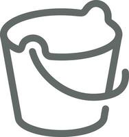 Bucket icon symbol vector image. Illustration of the bucket cleaning equipment washing outline design image. EPS 10