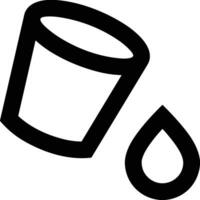 Bucket icon symbol vector image. Illustration of the bucket cleaning equipment washing outline design image. EPS 10