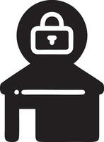 Lock security icon symbol vector image. Illustration of the key secure access system vector design. EPS 10