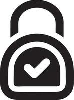 Lock security icon symbol vector image. Illustration of the key secure access system vector design. EPS 10