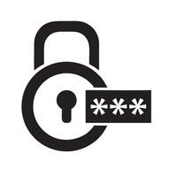 Lock security icon symbol vector image. Illustration of the key secure access system vector design. EPS 10