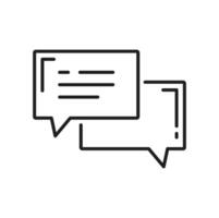 Message or chatting box, think memo speech bubble vector